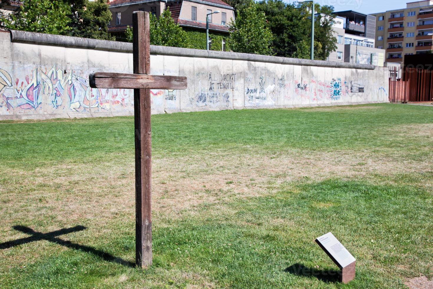 Gedenkstätte Berliner Mauer mit Graffiti. foto