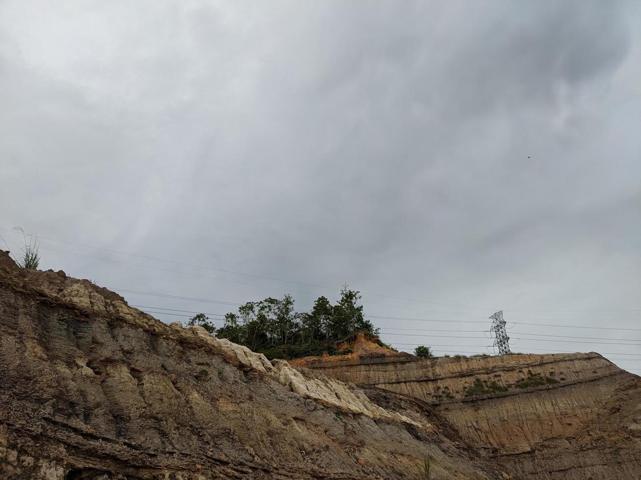 Landschaftsfoto der extremen Landklippen foto