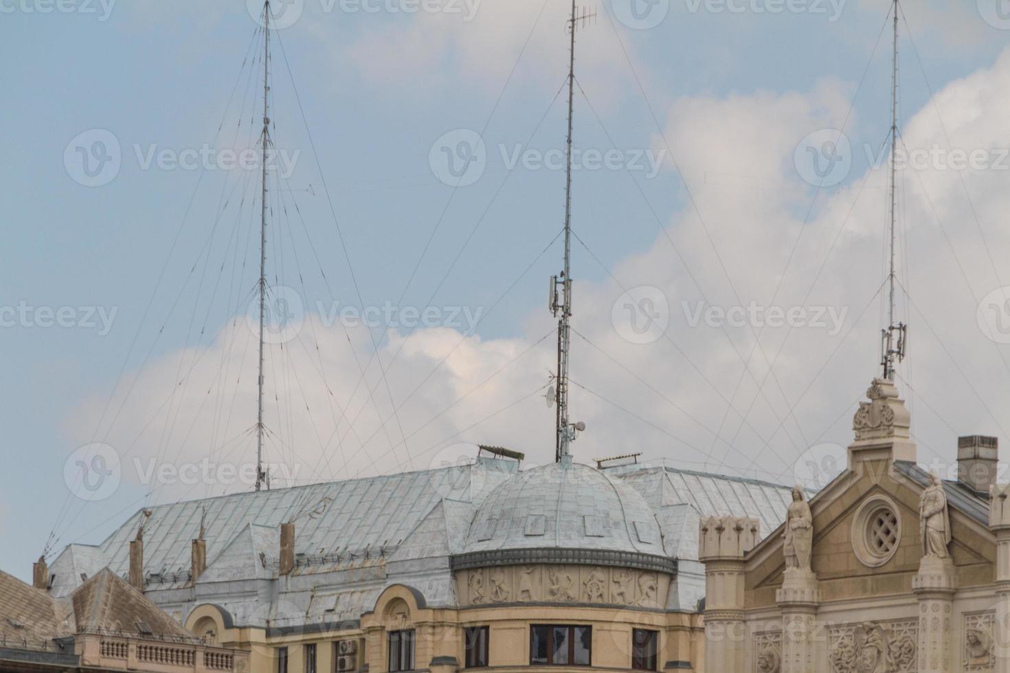 typische gebäude des 19. jahrhunderts im budaer burgviertel von budapest foto