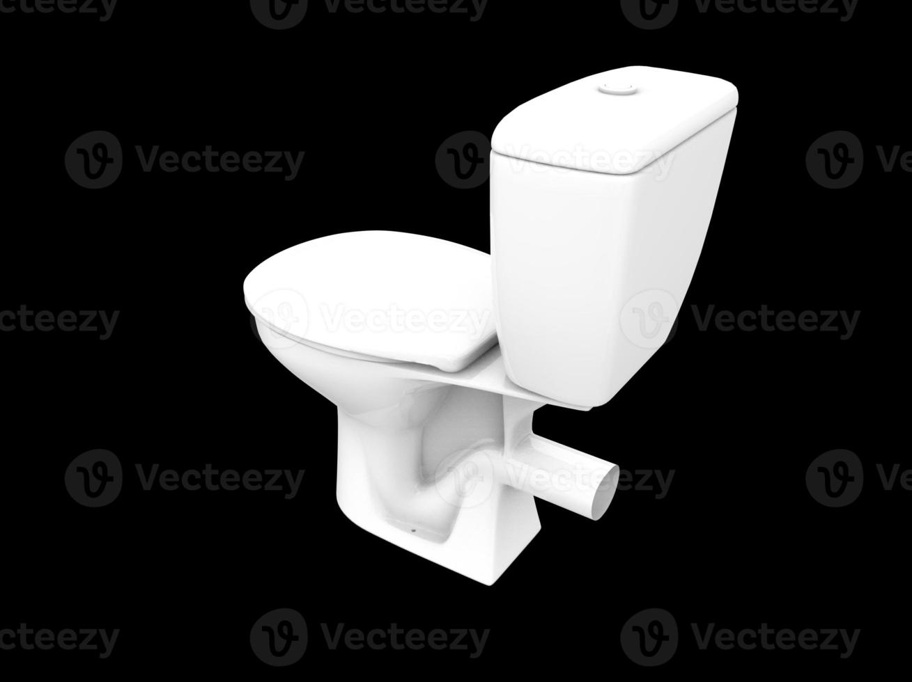 isoliert sitz toilette schrank wc badezimmer wc porzellan 3d illustration foto
