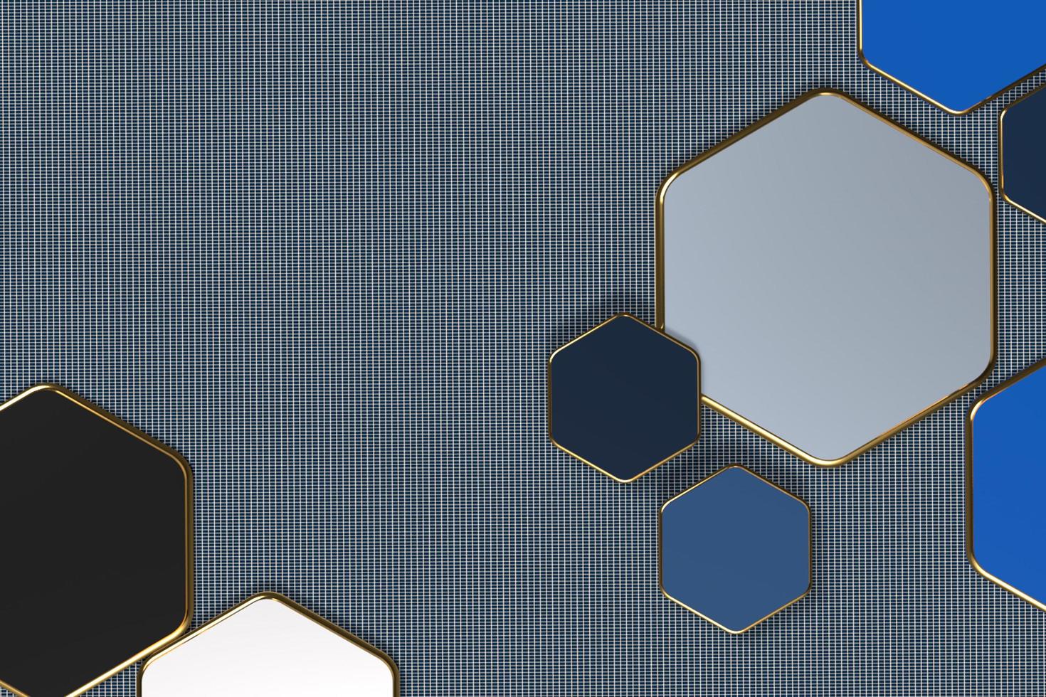 3d wallpaper hexagon gold modern color network tech inovative foto