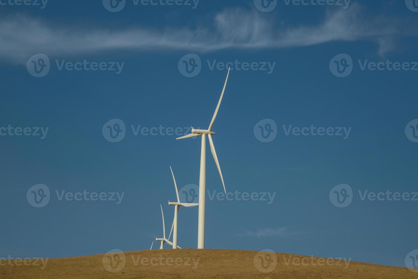 Turbinen im Windpark foto
