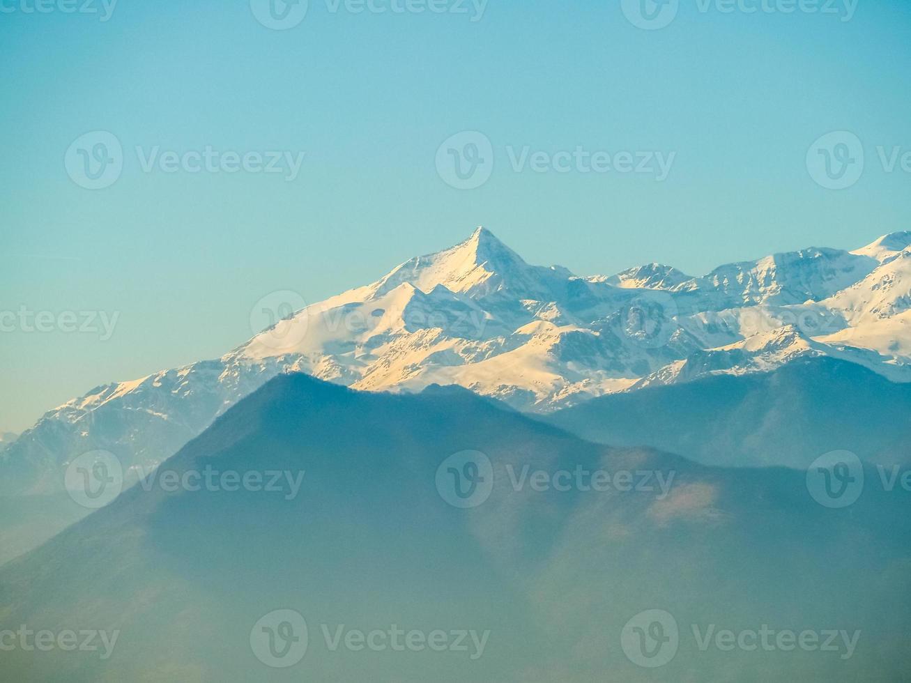 hdr-alpen von turin, italien aus gesehen foto