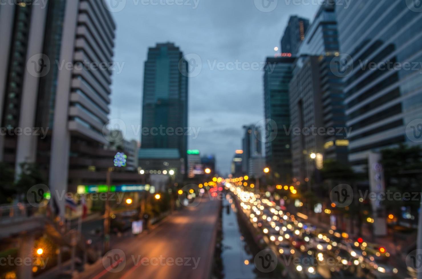 Thailand, Bangkok Autobahn mit Gebäude foto
