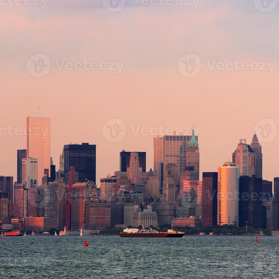 Skyline der Innenstadt von Manhattan foto
