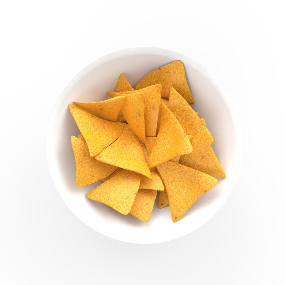 Tortilla-Chips 3D-Modellierung foto