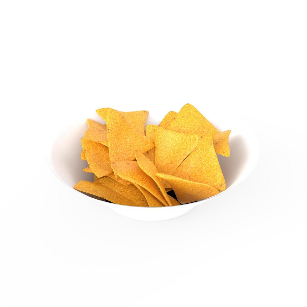 Tortilla-Chips 3D-Modellierung foto