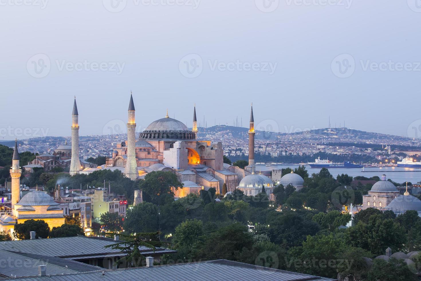 blaue Moschee und Hagia Sophia foto