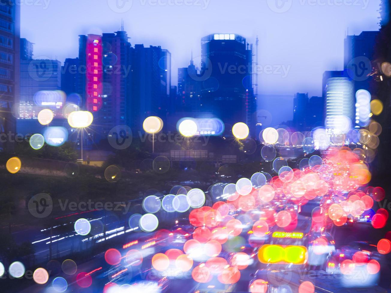 Guangzhou Stadt Nachtverkehr foto
