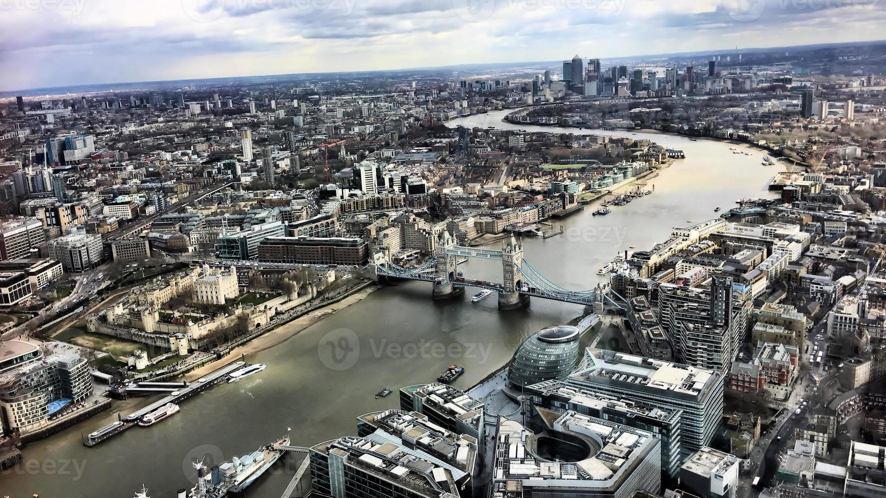 eine luftaufnahme von london foto