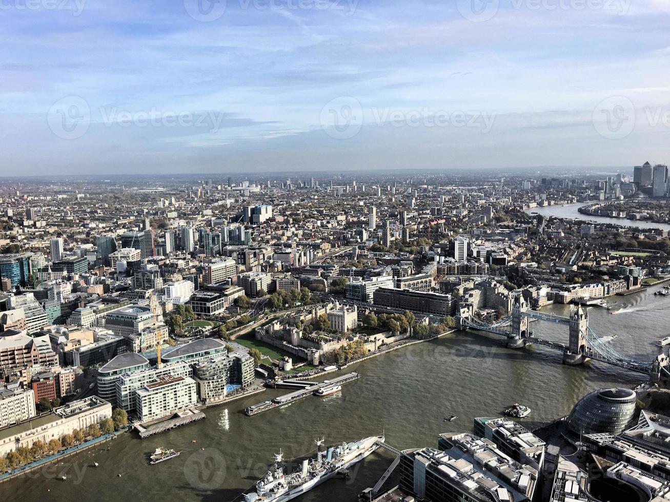 eine luftaufnahme von london foto