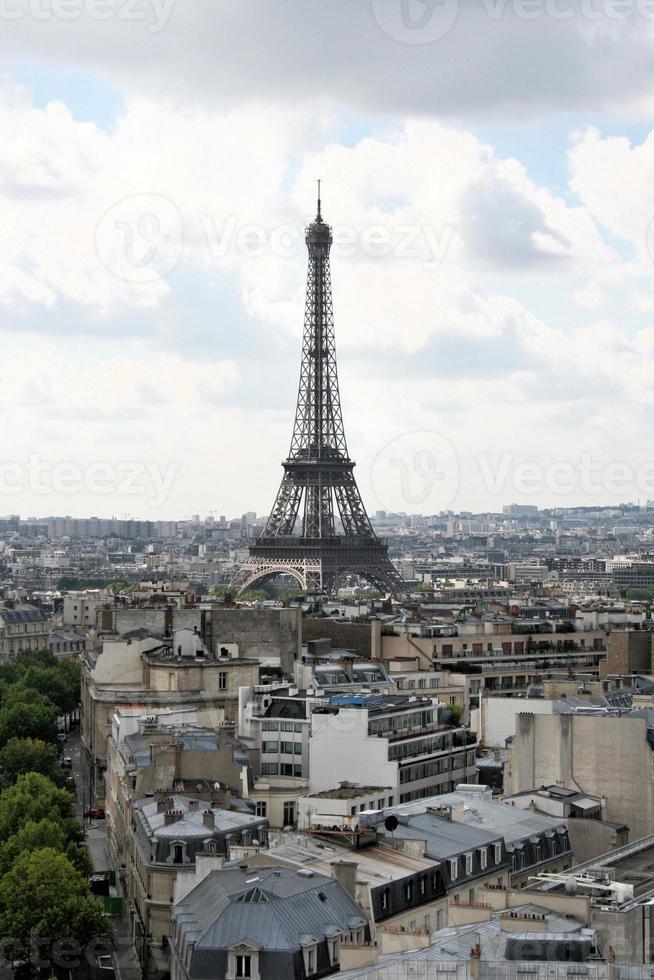 eine luftaufnahme von paris foto