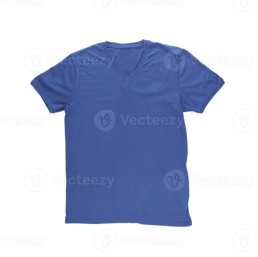 blaues T-Shirt der Männer mit Beschneidungspfad. foto