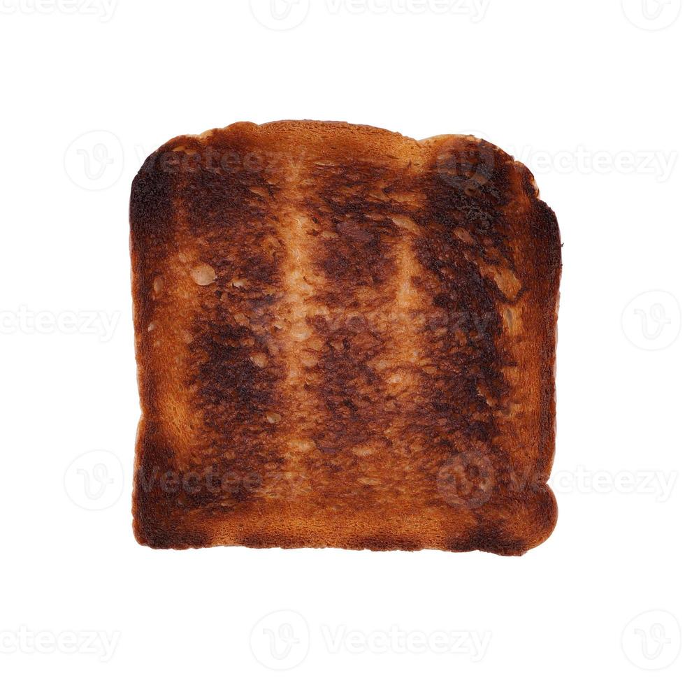 verbrannter toast auf weiß foto