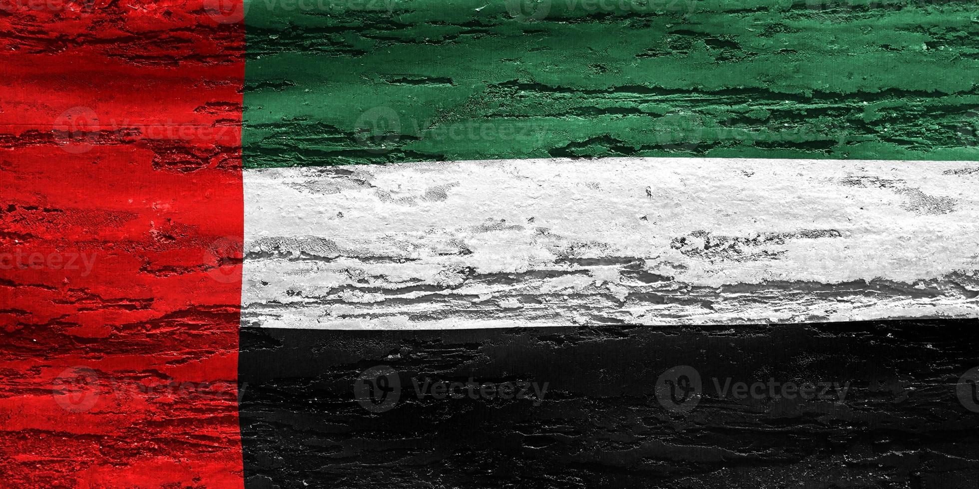 Flagge der Vereinigten Arabischen Emirate - realistische wehende Stoffflagge foto