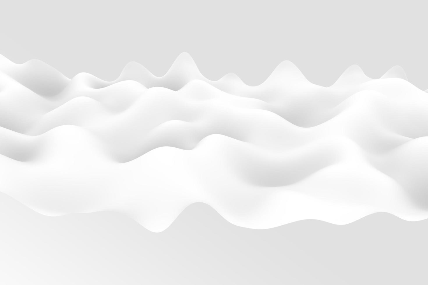 zarter weißer und grauer Steigungswellenhintergrund. abstraktes gewelltes Tuch 3D-Rendering foto