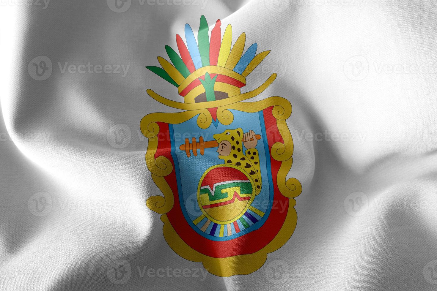 3D-Darstellung Flagge von Guerrero ist eine Region von Mexiko foto