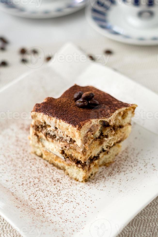 italienisches Tiramisu-Kuchen-Dessert foto