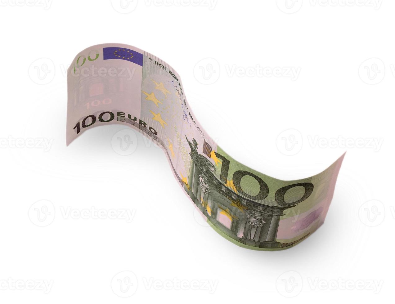 Hundert-Euro-Banknote hinter Welle foto