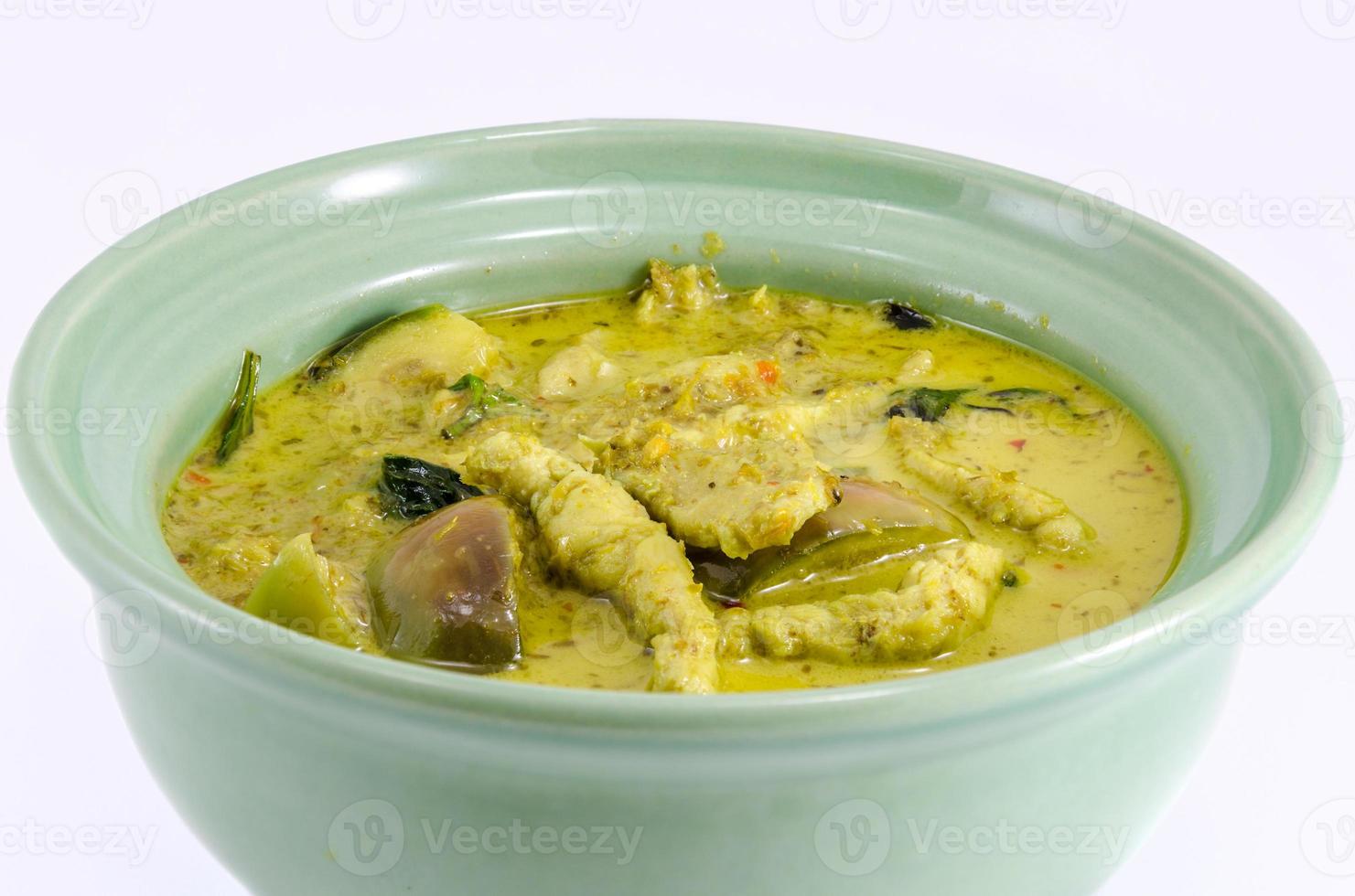 grünes Curry mit Huhn foto