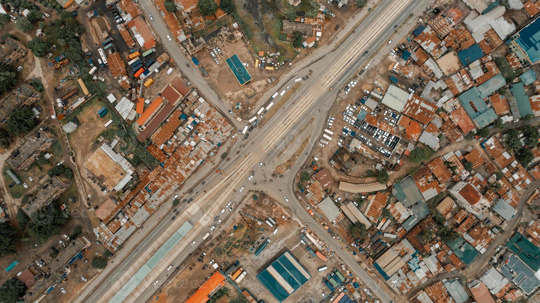 Luftaufnahme des Industriegebiets in Daressalam foto