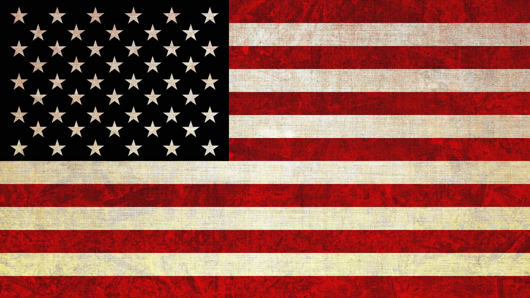 Usa-amerikanische Flagge gesetzter Hintergrund, Grunge alter amerikanischer Flaggenweinlese. foto