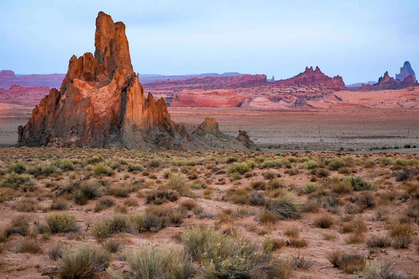 Kirchenfelsen in der Nähe von Kayenta, Arizona foto