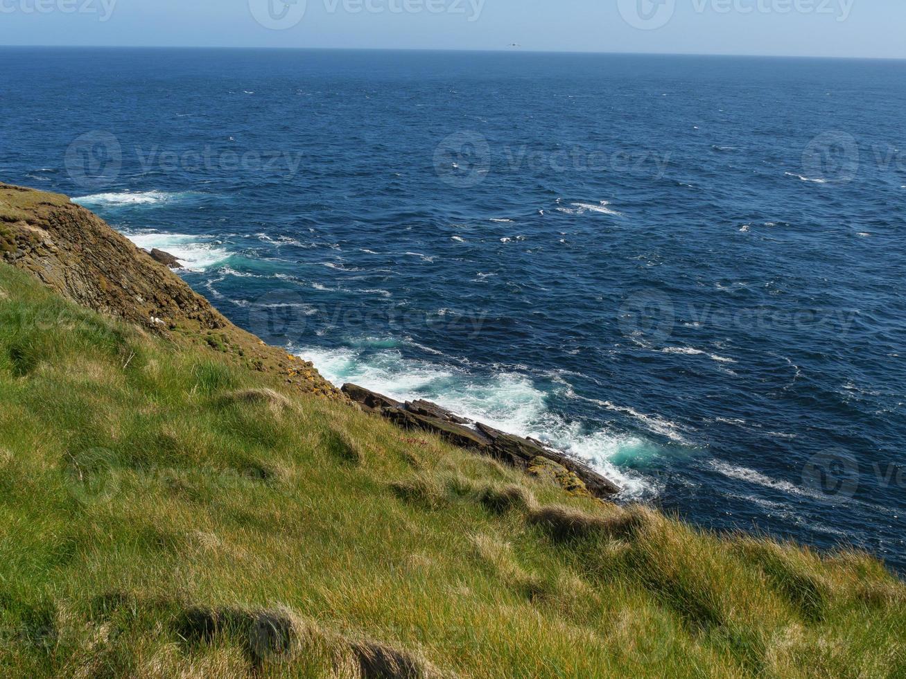 die shetlandinseln mit der stadt lerwick in schottland foto