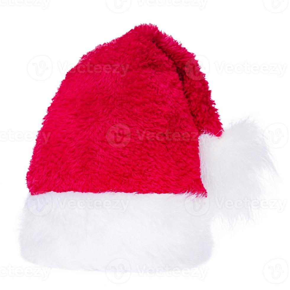 rot mit weißem santa hat weihnachtskonzept. weihnachten oder neujahr feiern. foto
