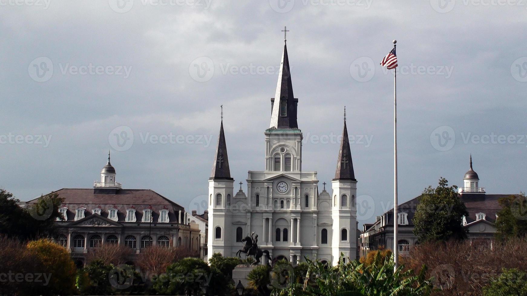 jacksons square st. louis kathedrale in new orleans foto