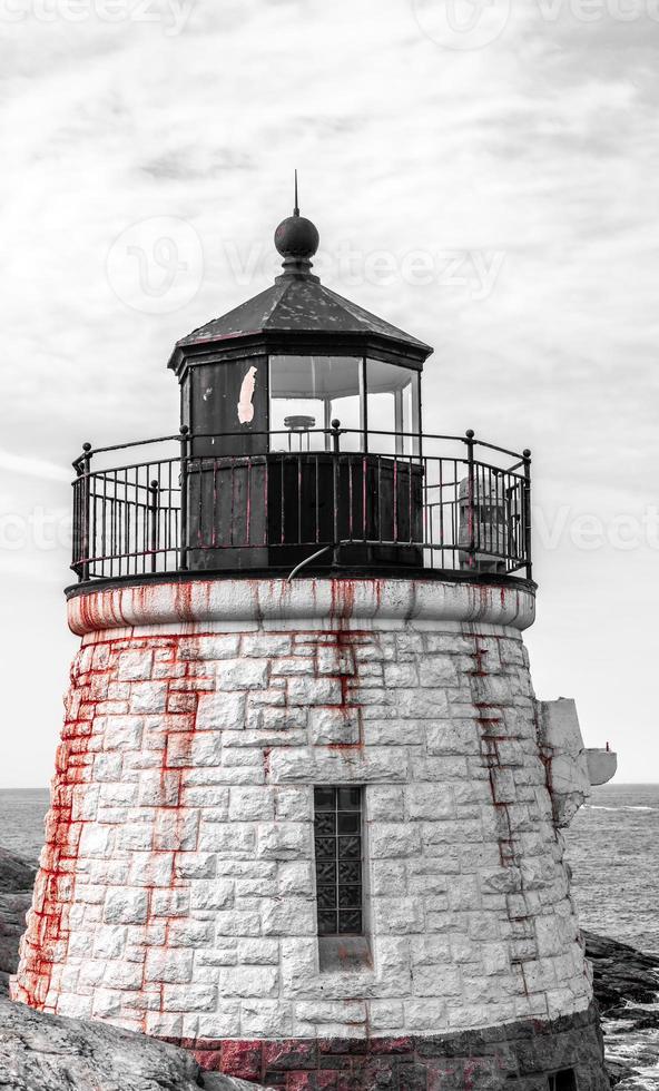 Castle Hill Leuchtturm in Newport Rhode Island foto