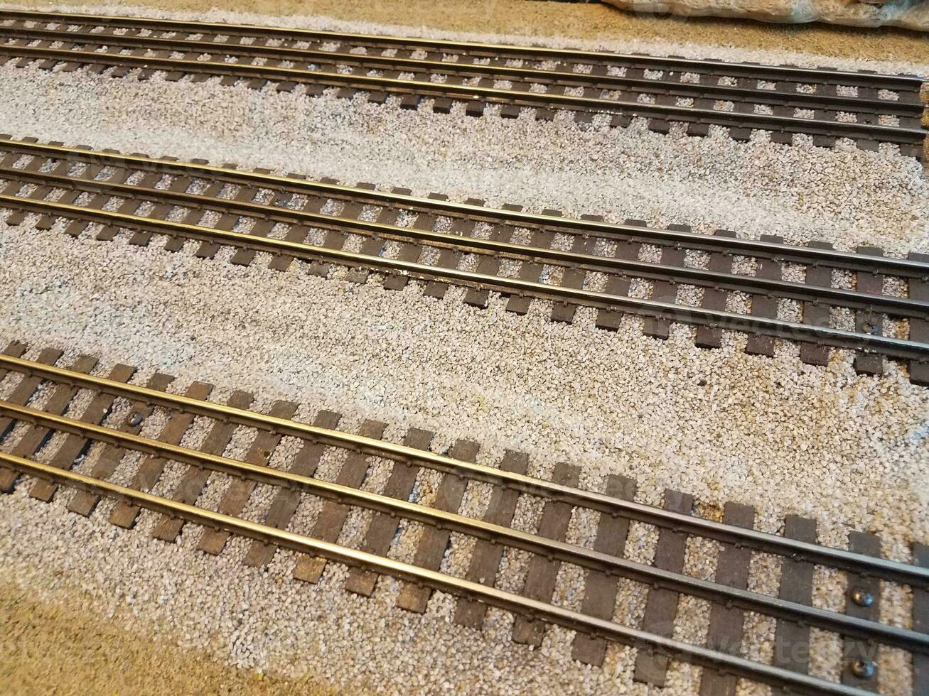 Spielzeug-Eisenbahnschienen foto