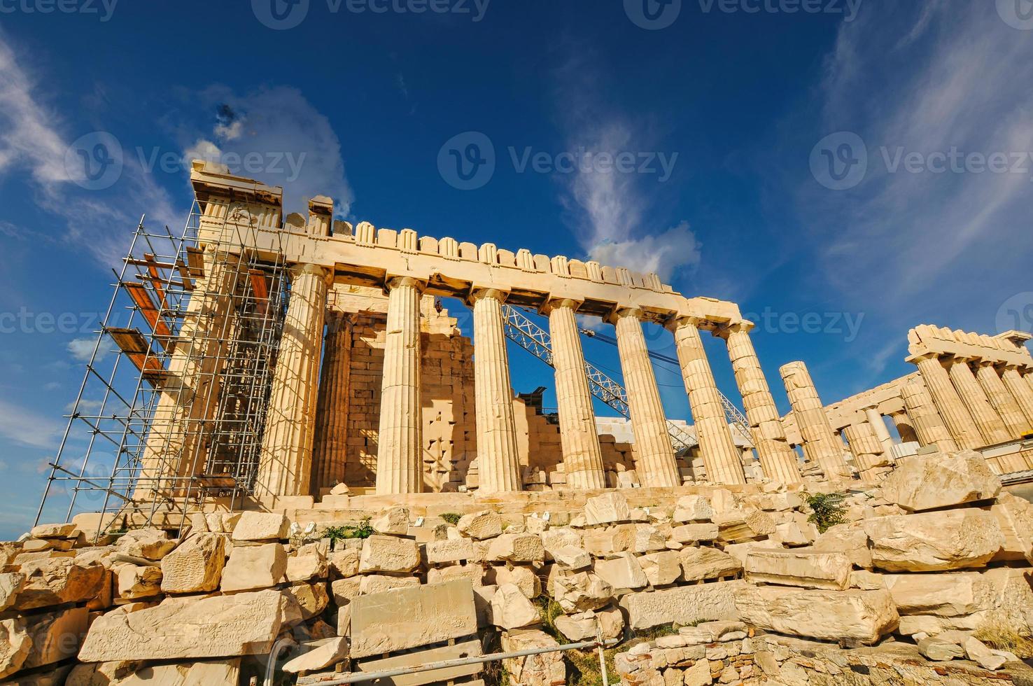 akropolis parthenon in athen in griechenland foto