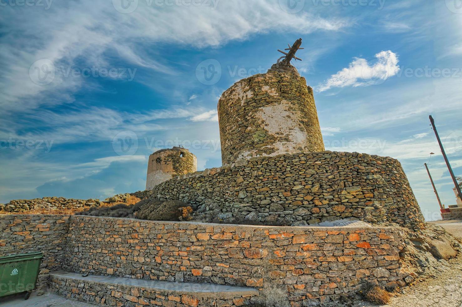 Windmühle im Dorf Anomeria, Folegandros foto