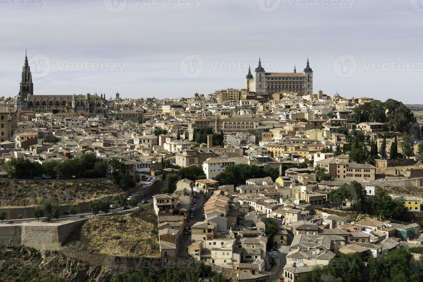 Alcazar, Kathedrale und Stadtbild von Toledo, Spanien foto
