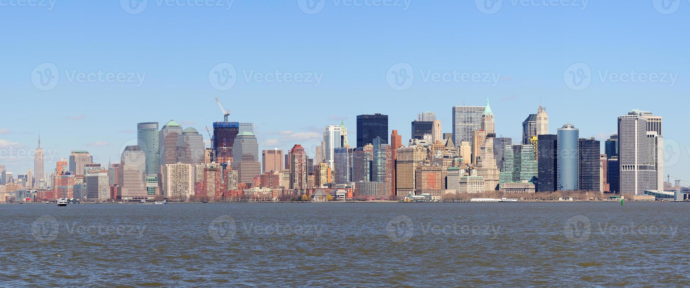 Skyline-Panorama von New York City Manhattan foto