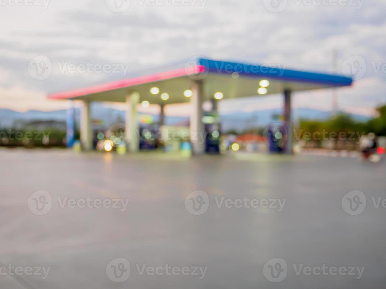 Tankstelle verschwommenen Hintergrund foto