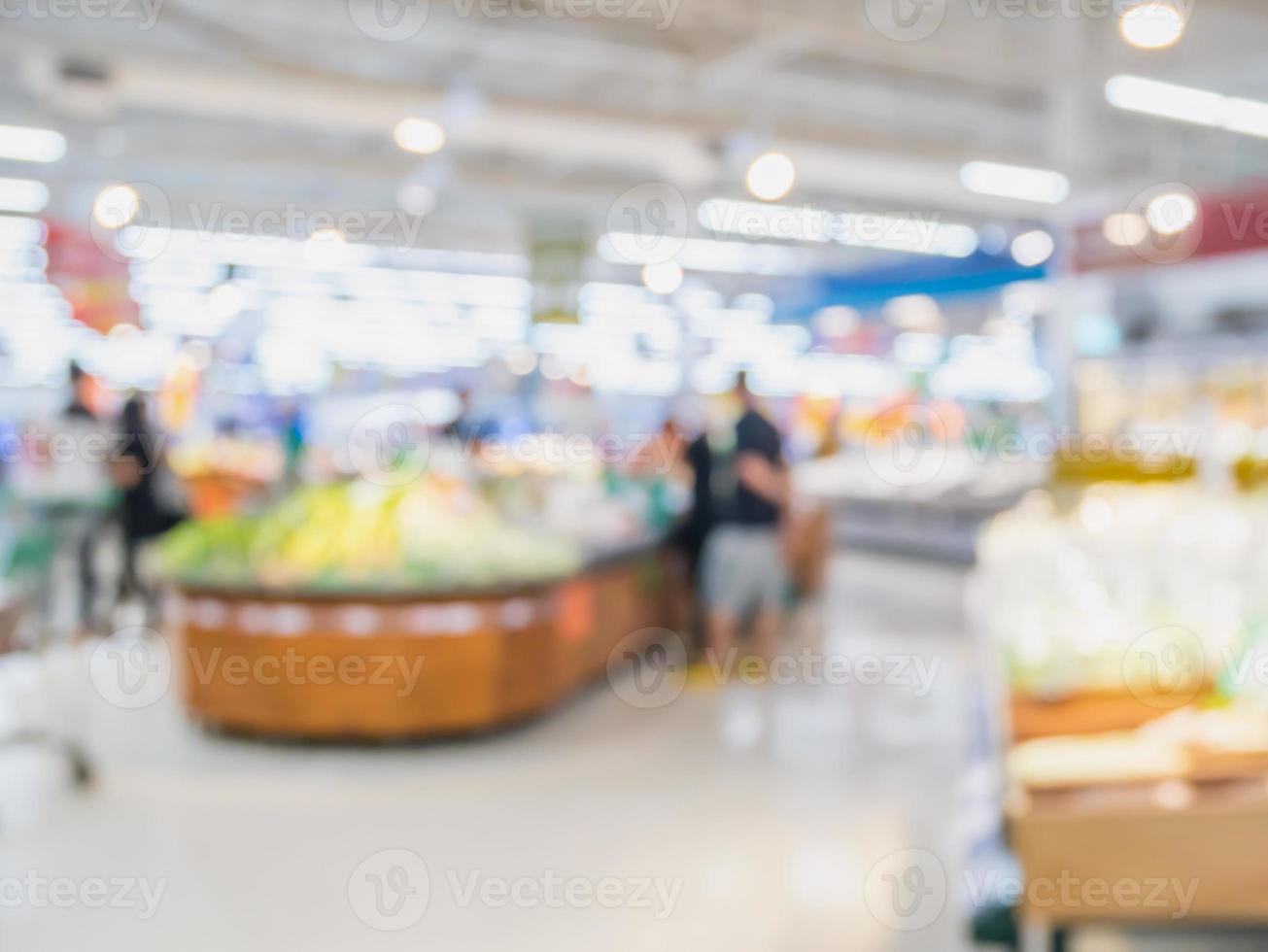 Supermarkt Lebensmittelgeschäft abstrakt Unschärfe Hintergrund foto