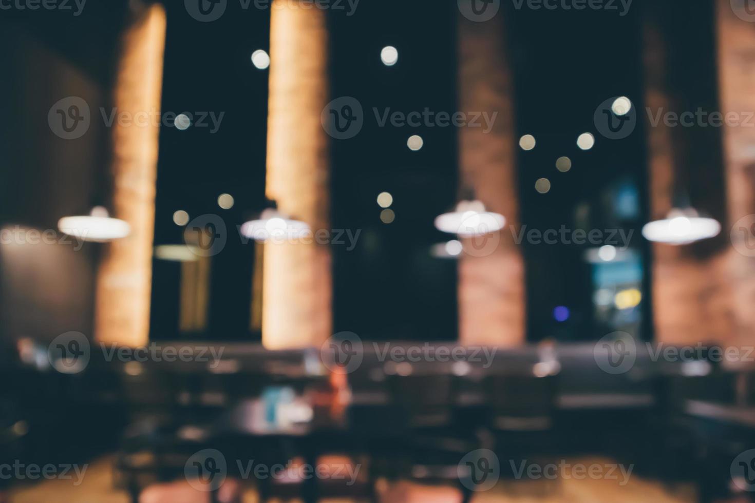 abstraktes Unschärfe-Café-Restaurant mit abstraktem Bokeh-Licht defokussiertem Hintergrund foto