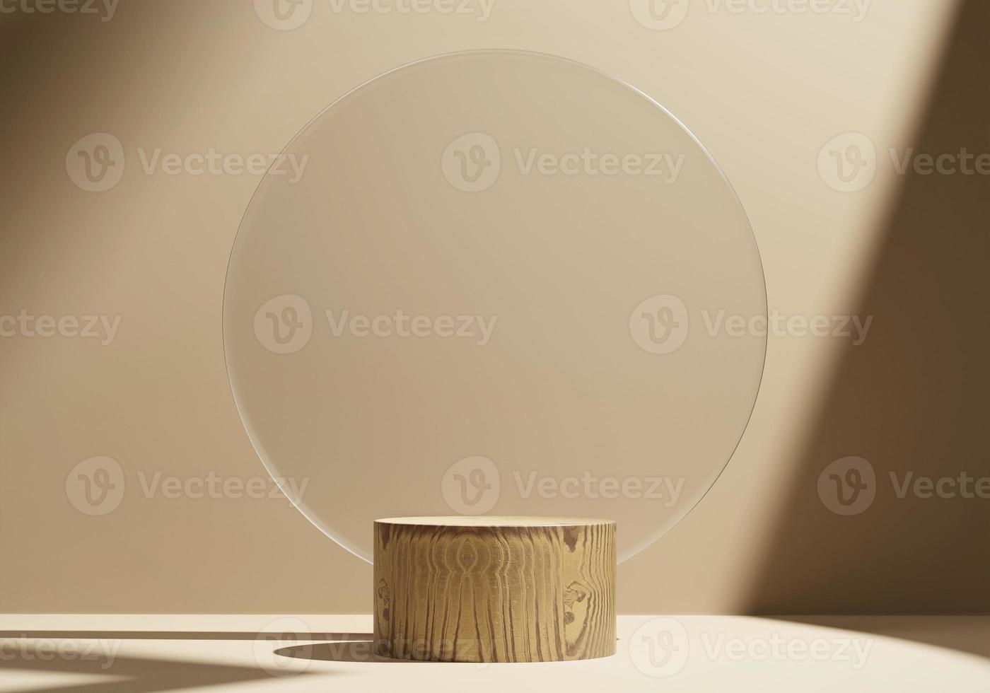 3D-Rendering Abstrakte Holzplattform Podium Produktpräsentation Hintergrund foto