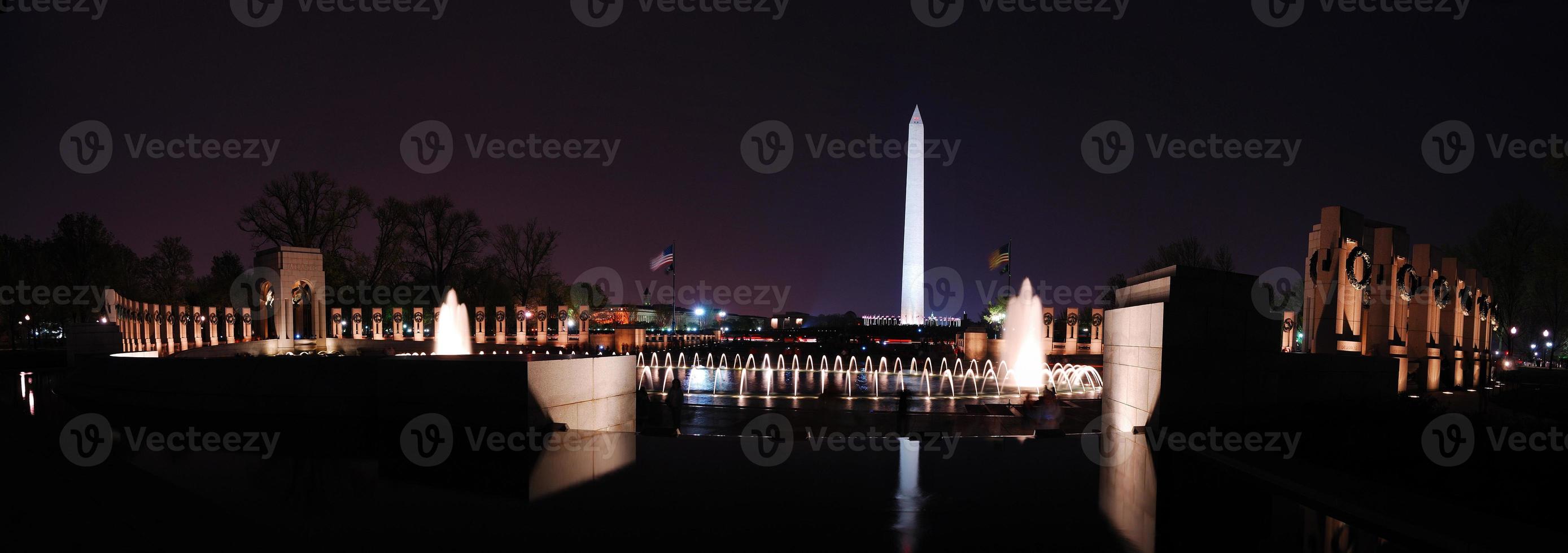 Washington-Denkmalpanorama, Washington-Gleichstrom. foto