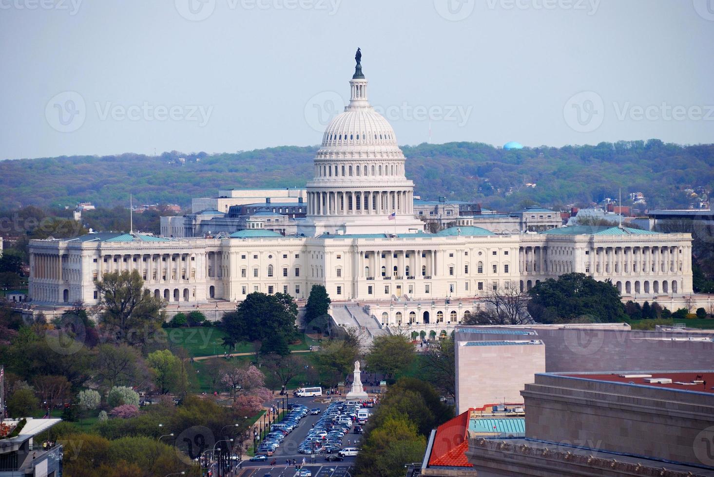 Luftaufnahme des Capitol Hill-Gebäudes, Washington DC foto