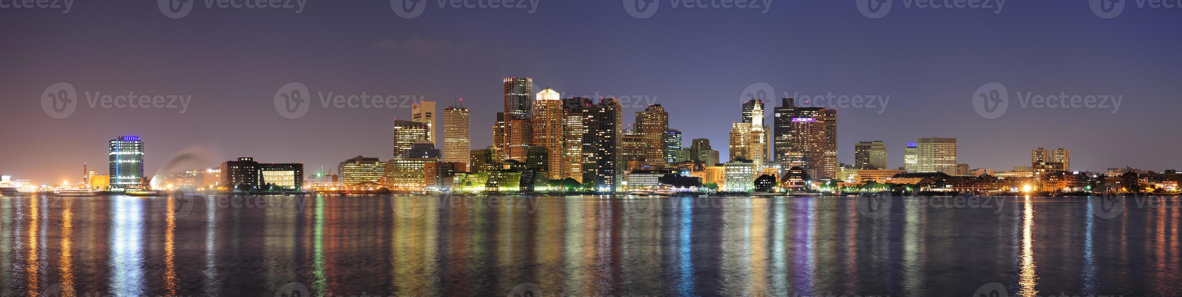 Skyline-Panorama der Innenstadt von Boston foto