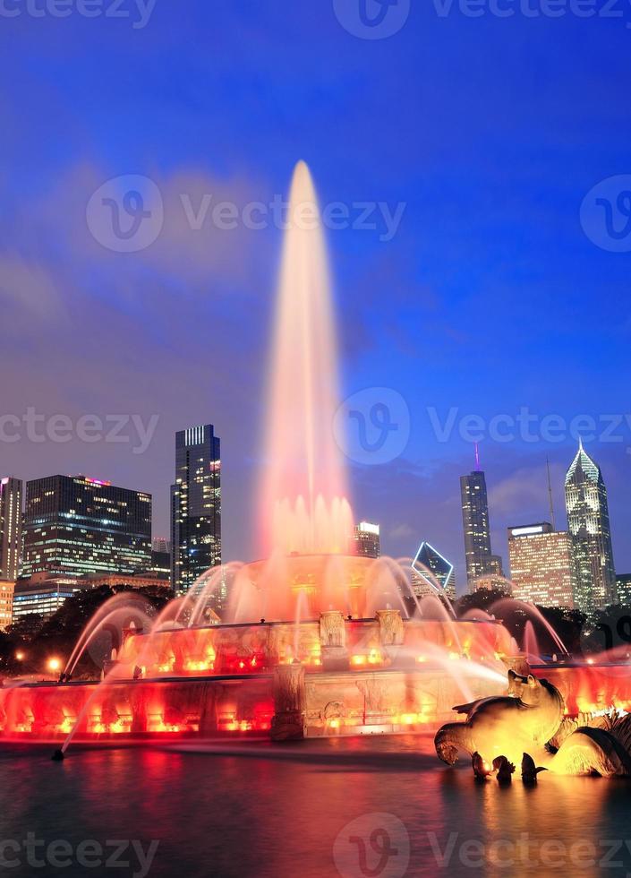 Blick auf den Chicago-Brunnen foto