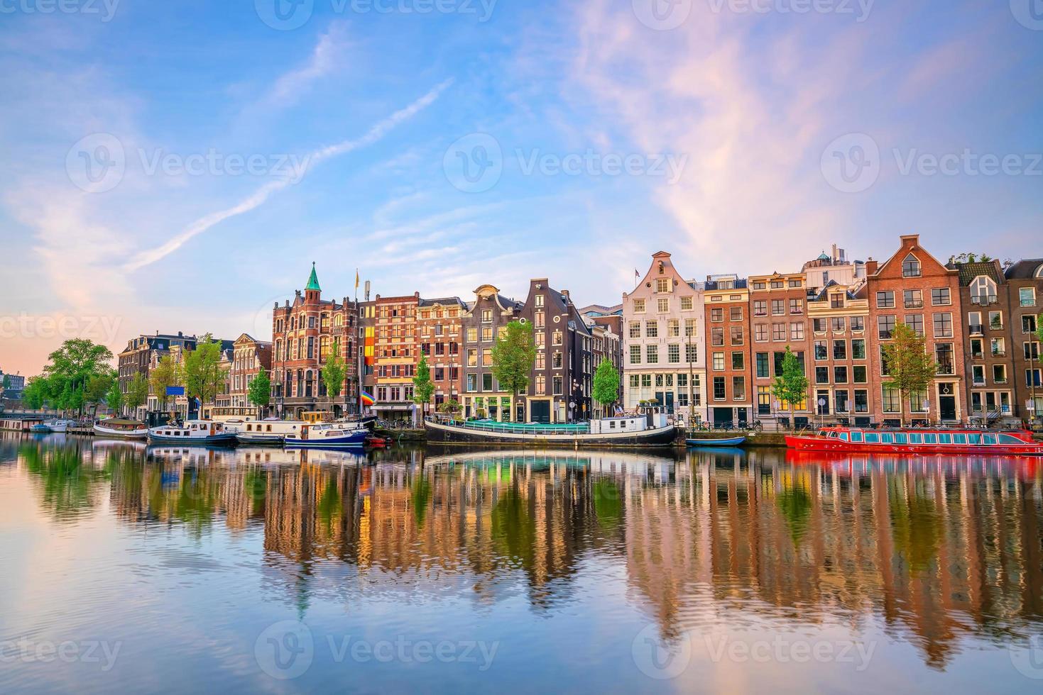 amsterdam innenstadt skyline stadtbild der niederlande foto