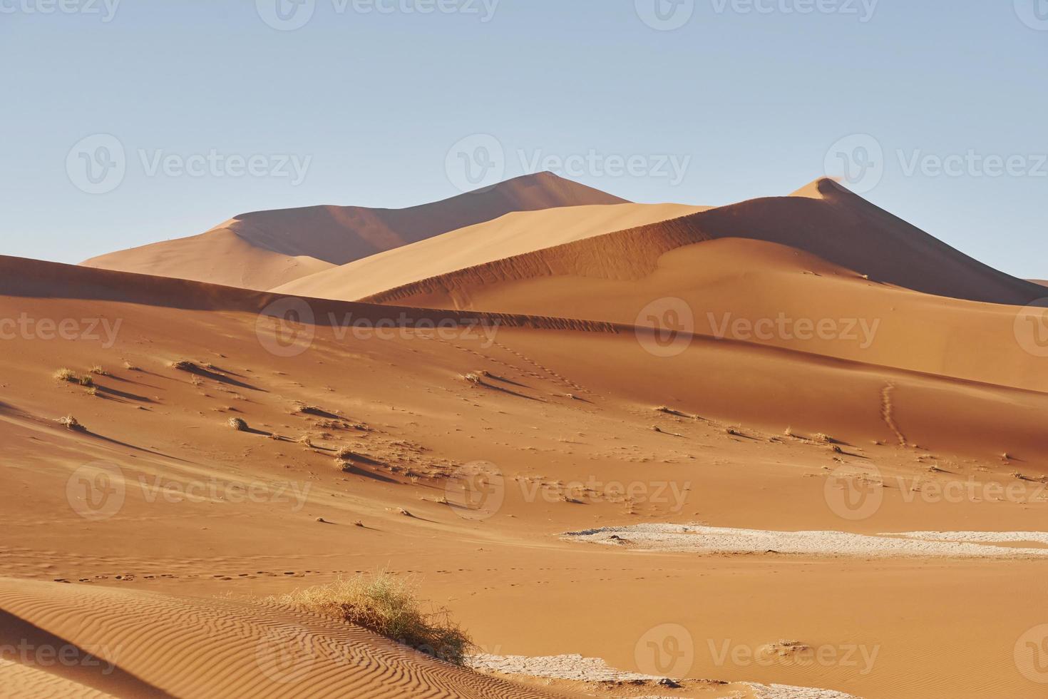 Horizont ist weit weg. majestätischer blick auf erstaunliche landschaften in der afrikanischen wüste foto