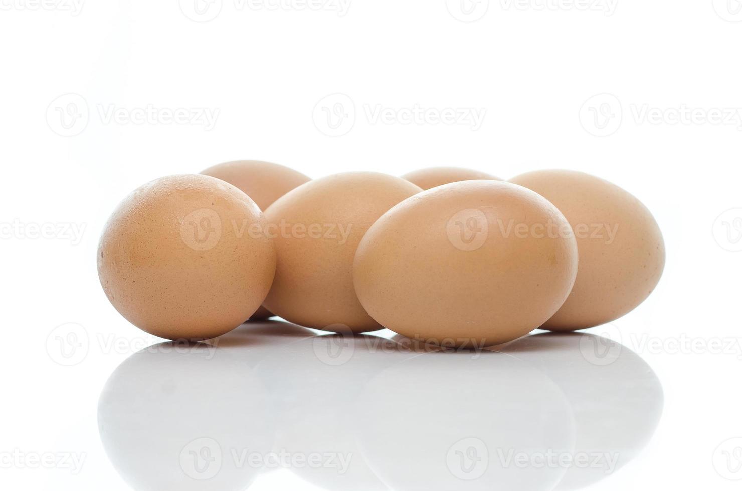 Nahaufnahme von Eiern foto