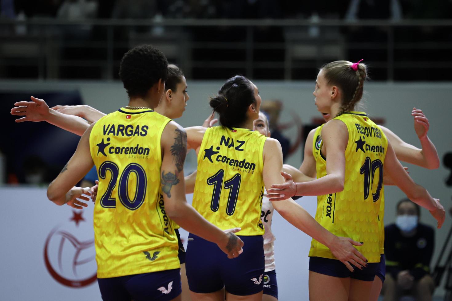 fenerbahce opet vs vakifbank ligaspiel der türkischen sultane foto