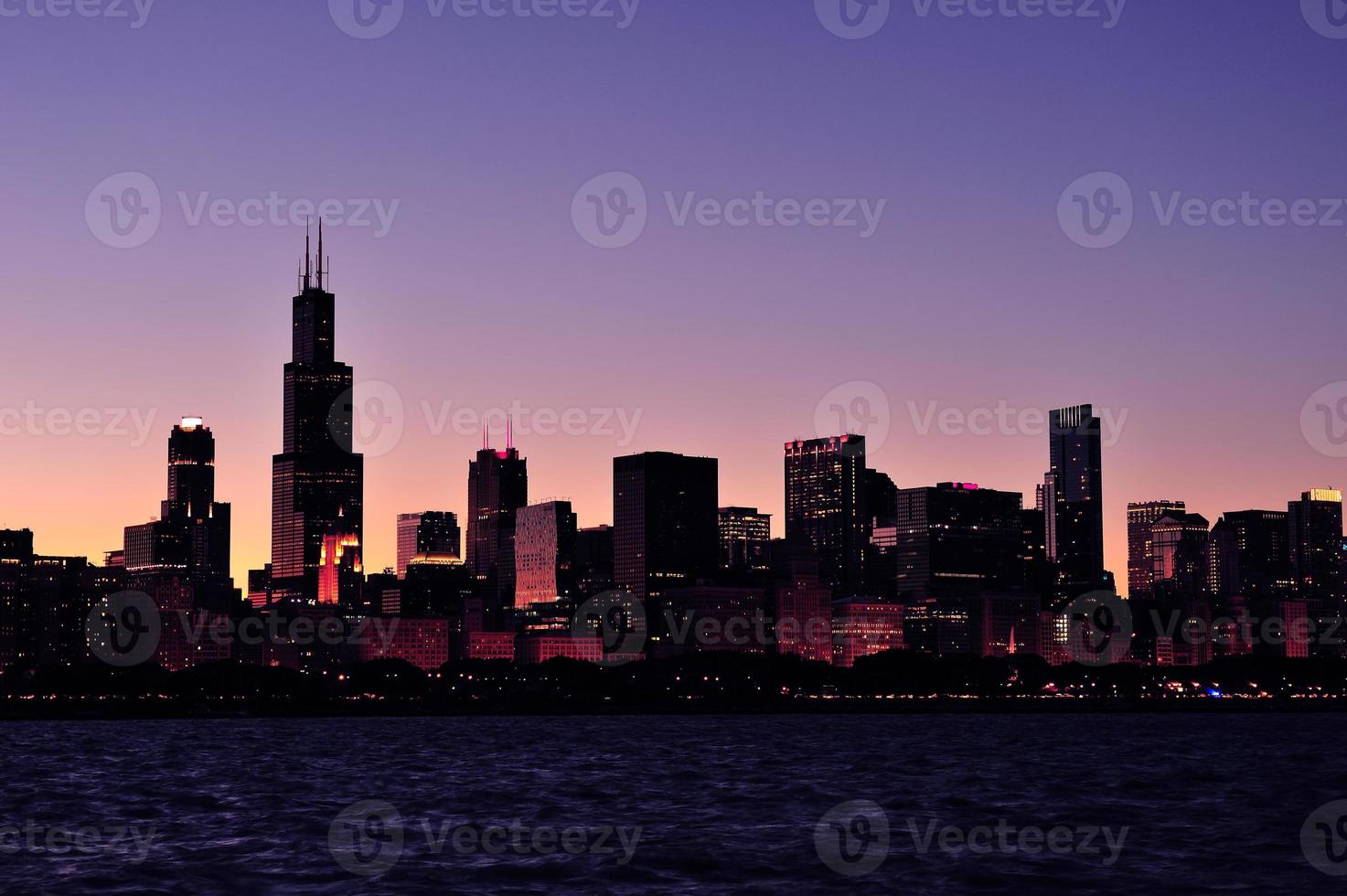 Chicago-Silhouette-Ansicht foto