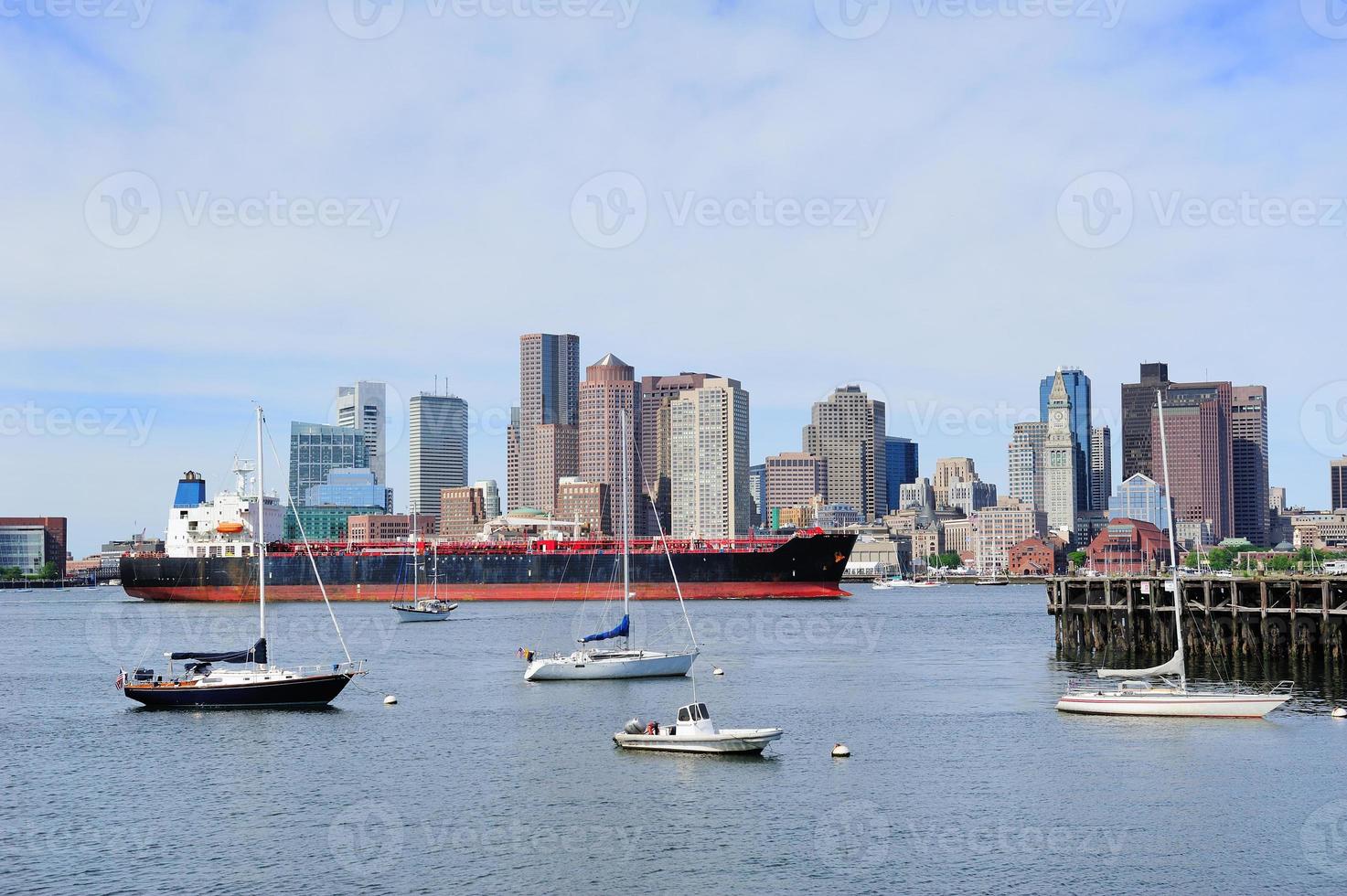 Blick auf die Innenstadt von Boston foto